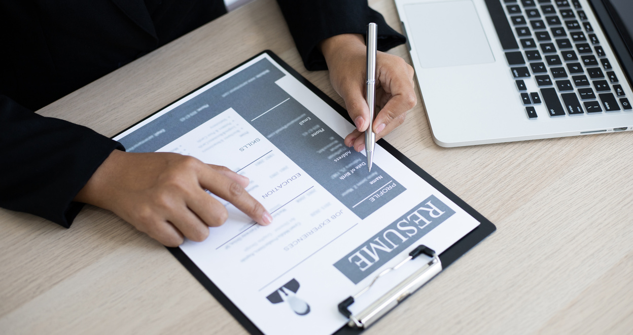 Human Resources Manager Reviewing a Resume